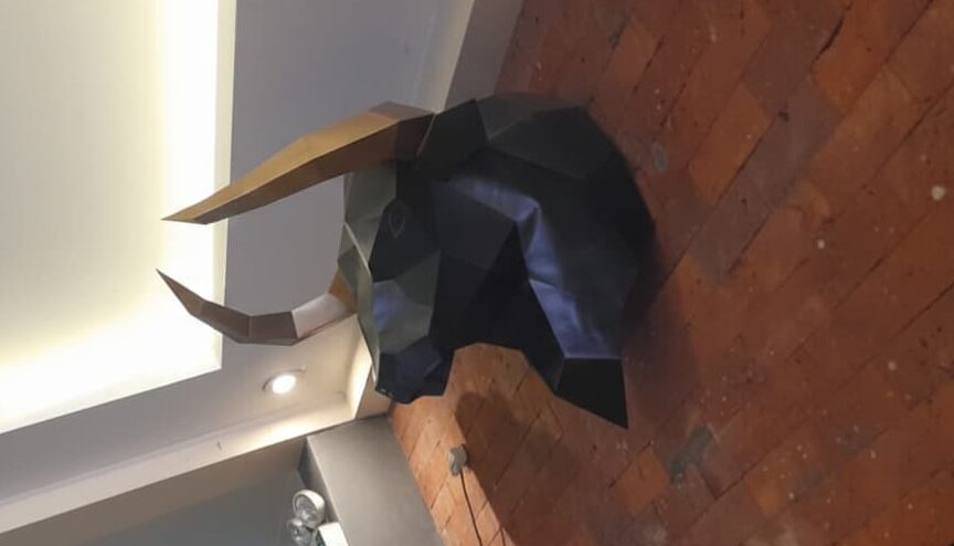 cabeza de toro en pared