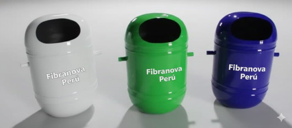 tacho de basura en fibra de vidrio 1